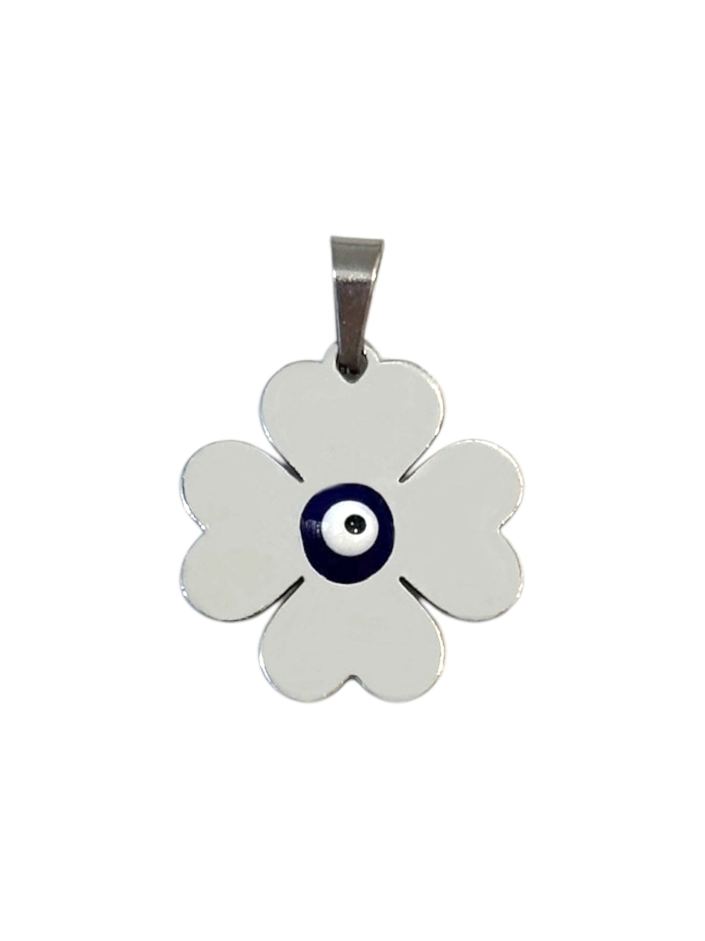 #Ojo Turco Clover Plateado