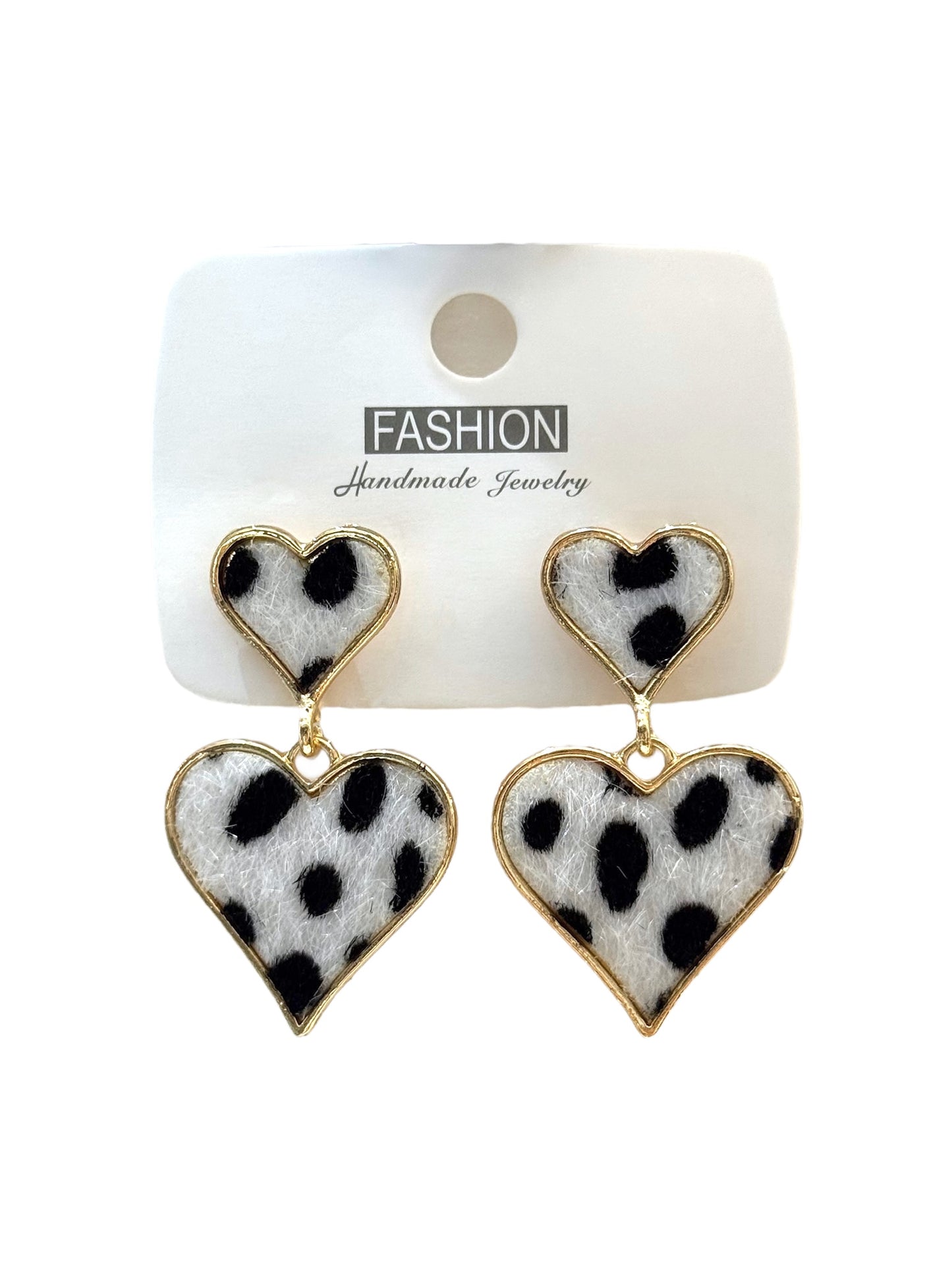 Aros de diseño #11 corazón animal print multicolor