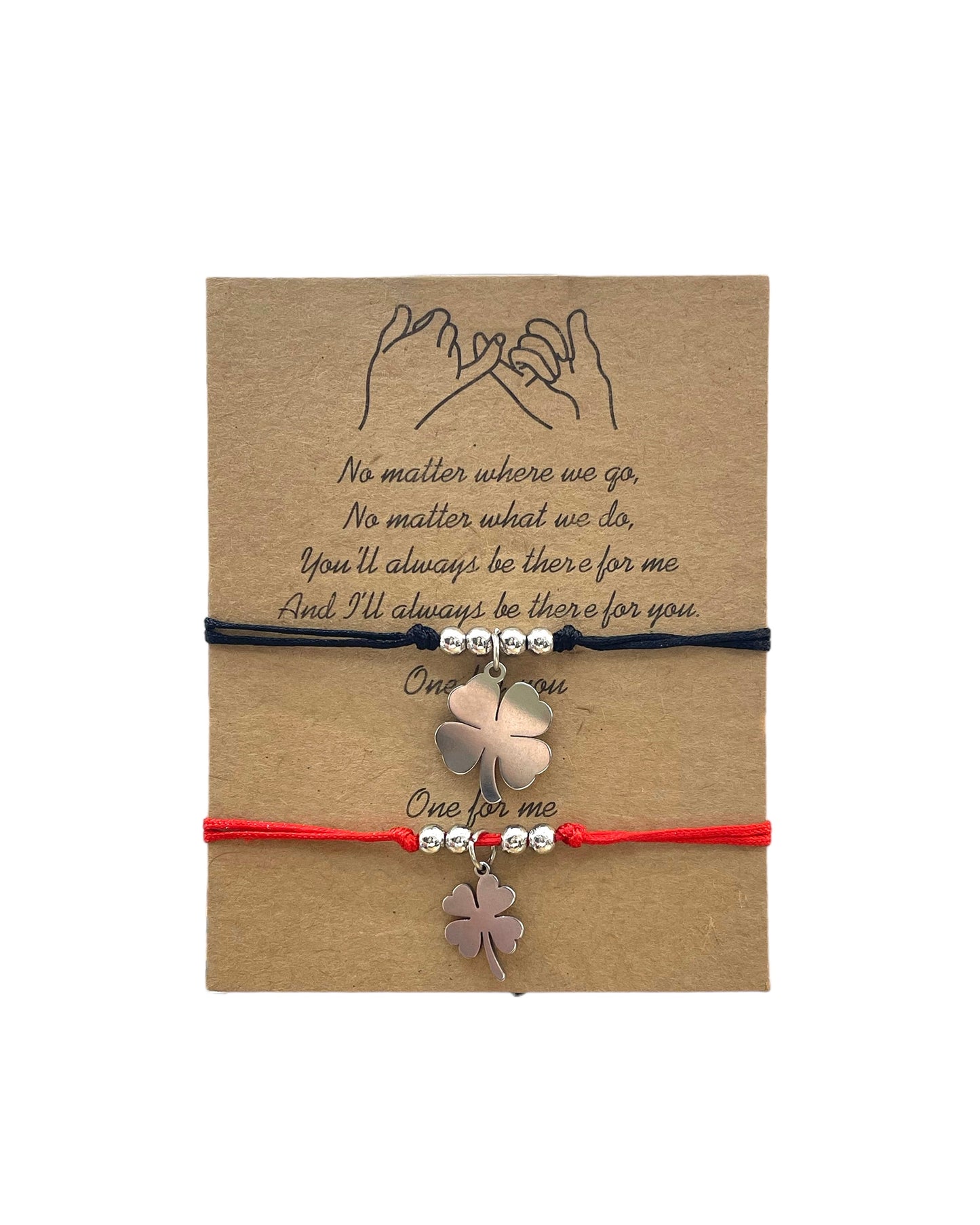 Pulsera de pareja y amistad modelo #328 clover