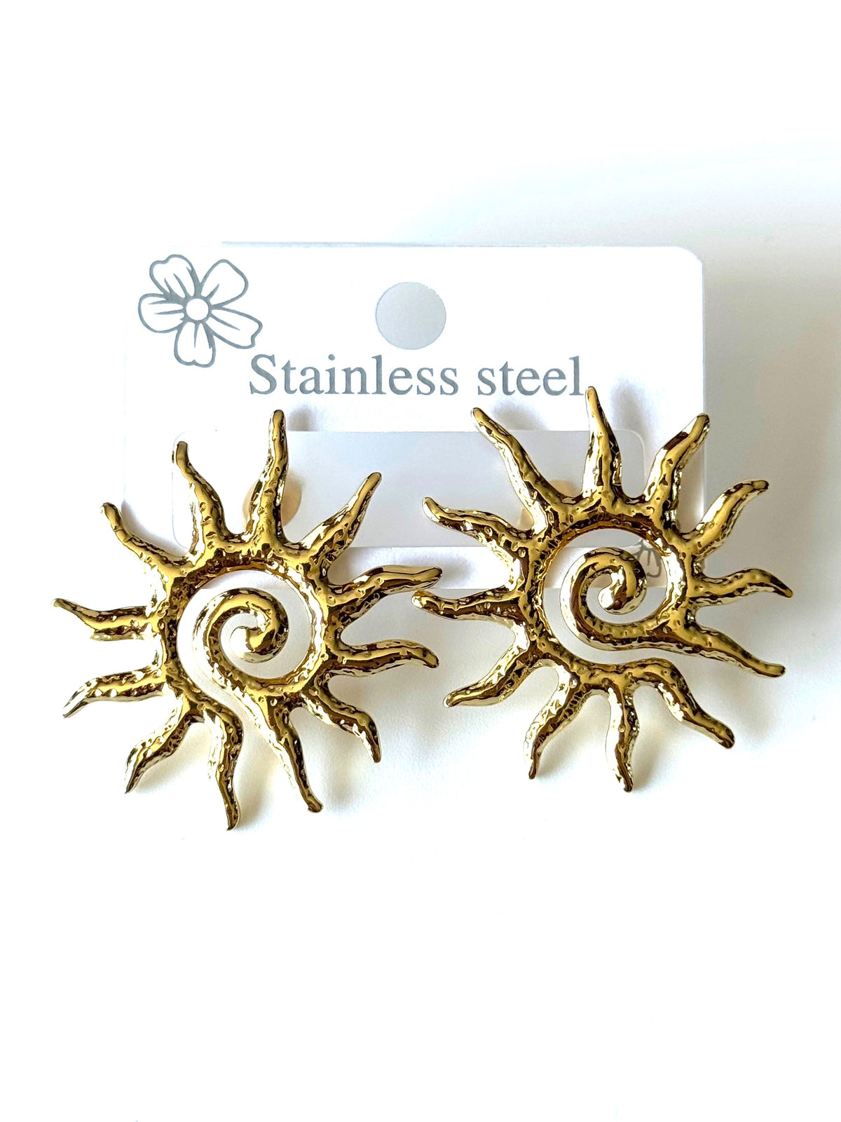 Aros de acero modelo #1440 dorado