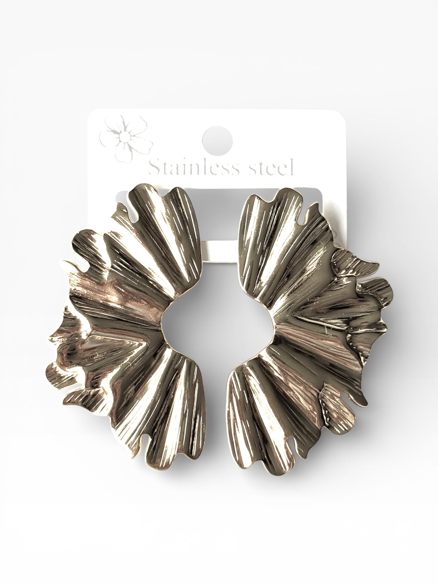 Aros de acero modelo #9212 plateado