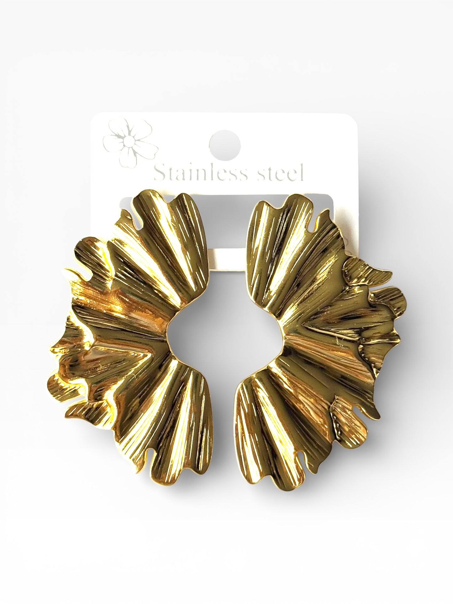 Aros de acero modelo #9212 dorado