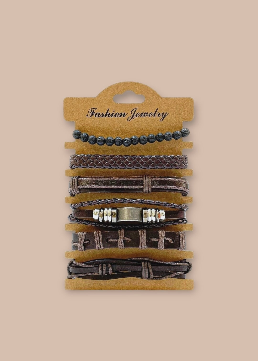 Pulsera combi de cuero modelo #005