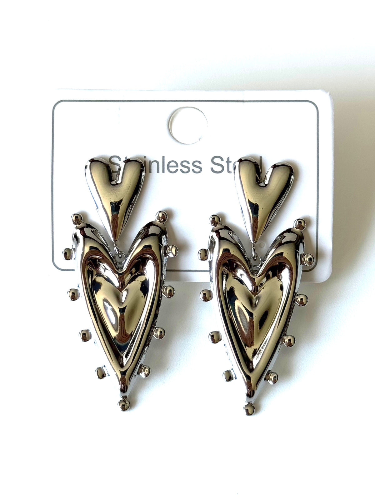 Aros de acero modelo #1445 plateado