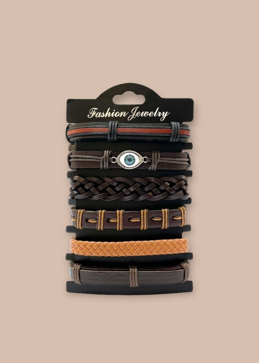 Pulsera combi de cuero modelo #015