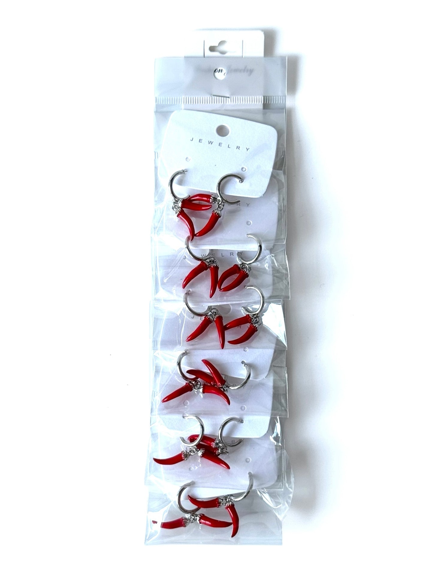 Aros de fantasía ají #1008 plateado