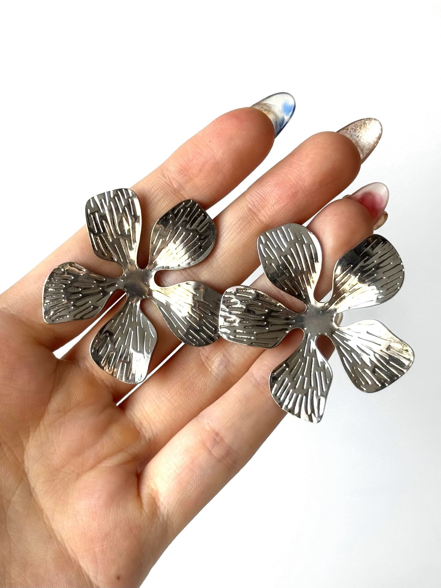 Aros de acero modelo #912 plateado