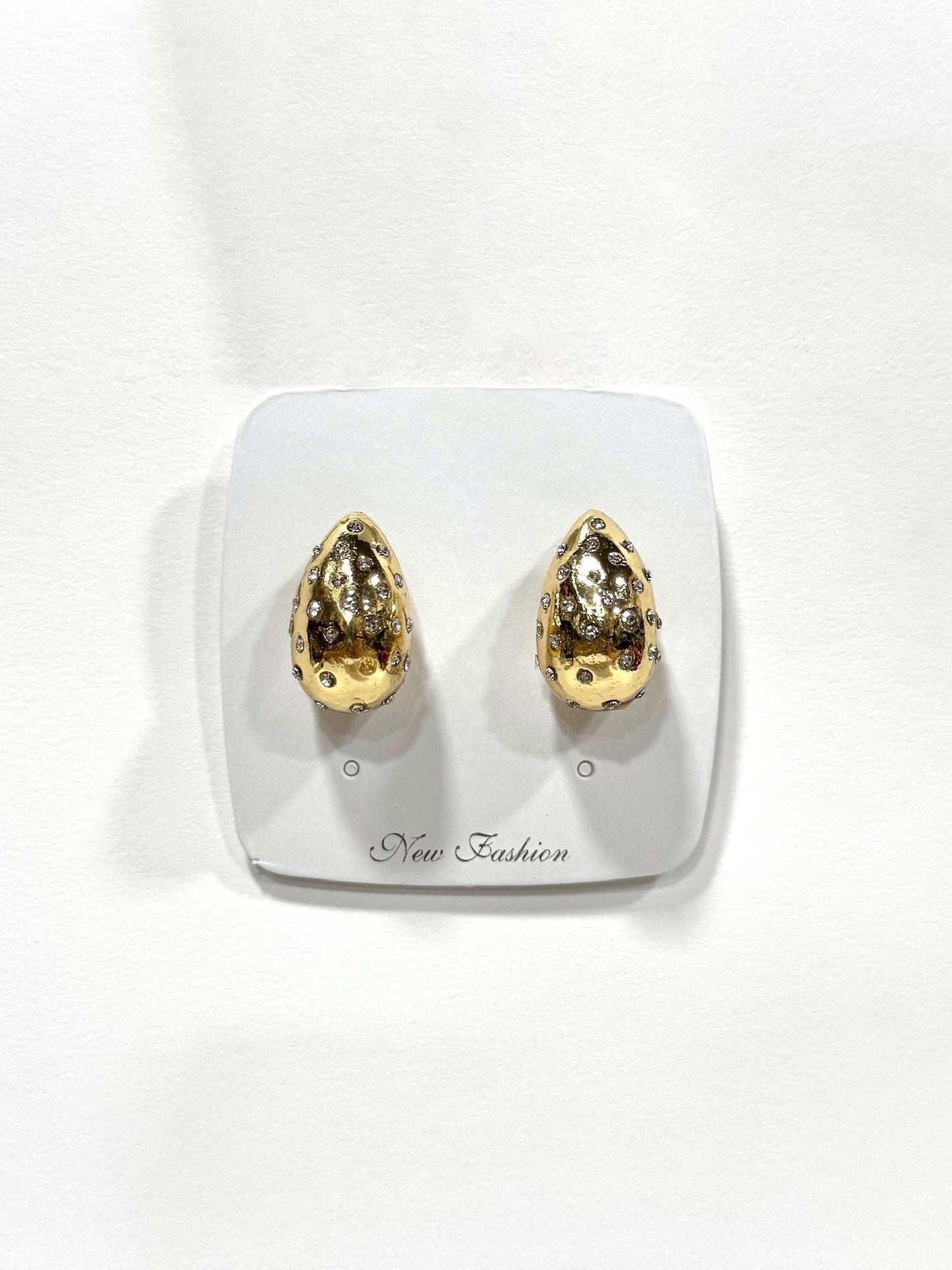 Aros Strass de fantasía #636 dorado