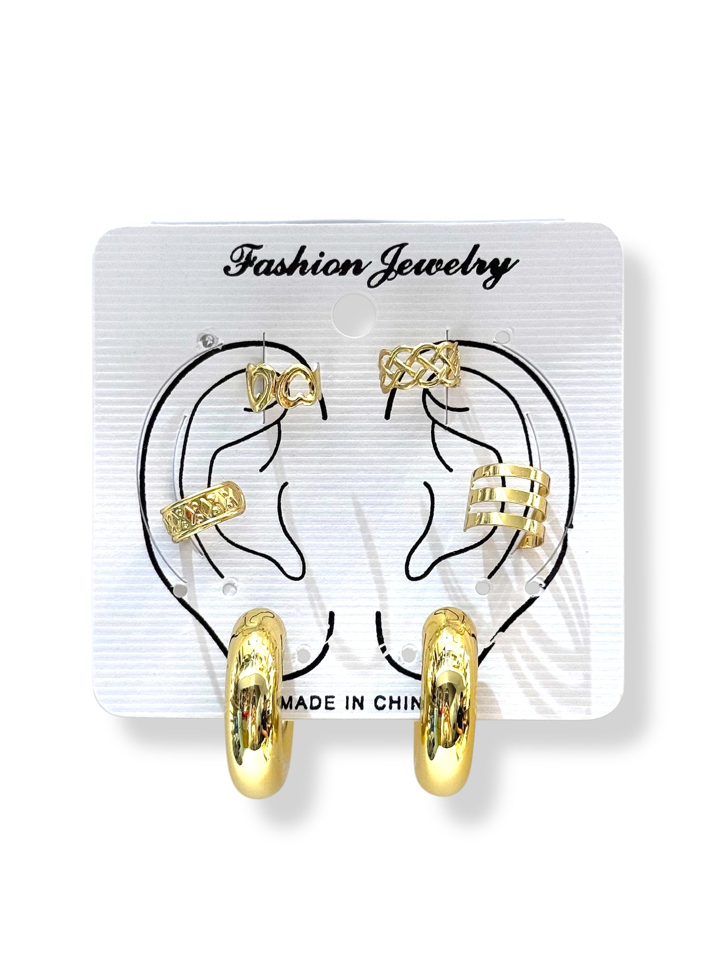 Earcuff & Aros de fantasía #722 dorado