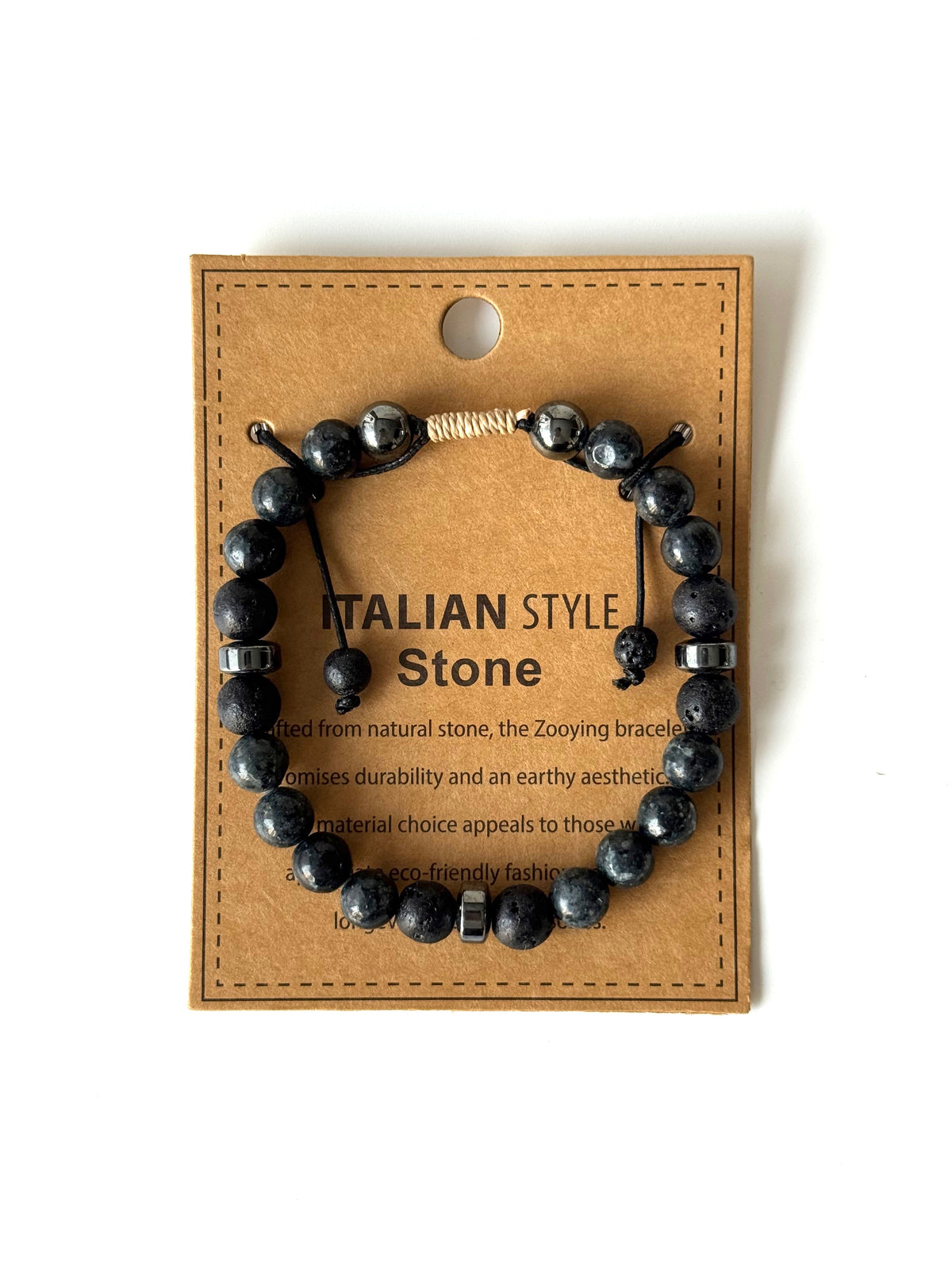 Pulsera de piedras naturales para hombre #51272