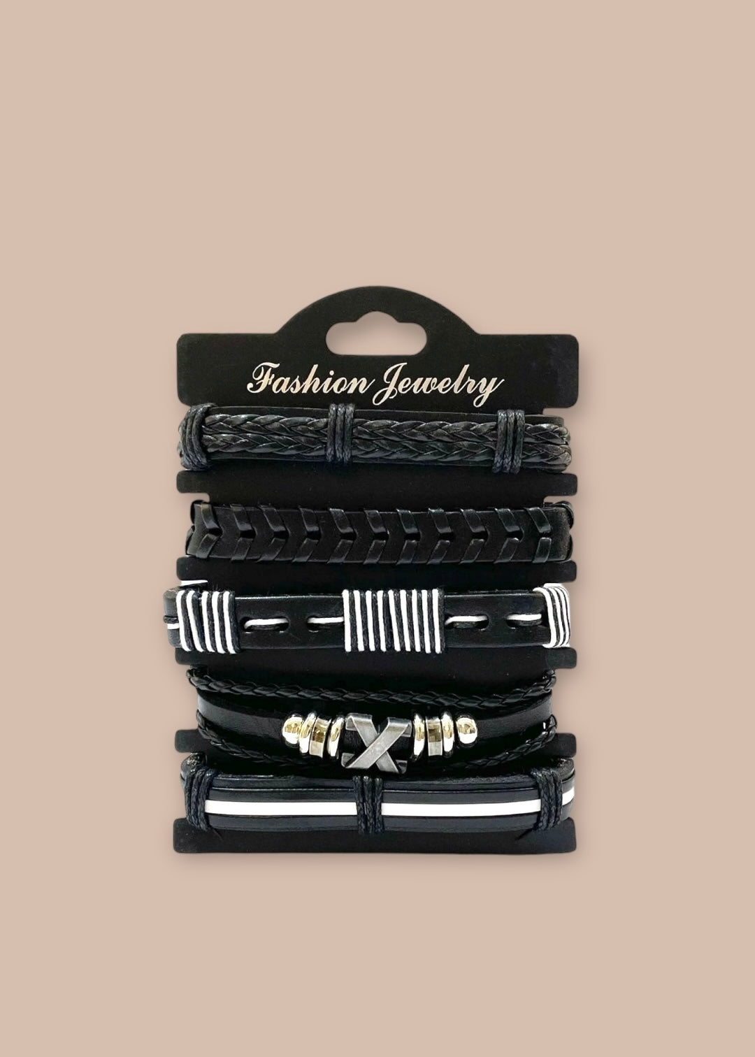 Pulsera combi de cuero modelo #020