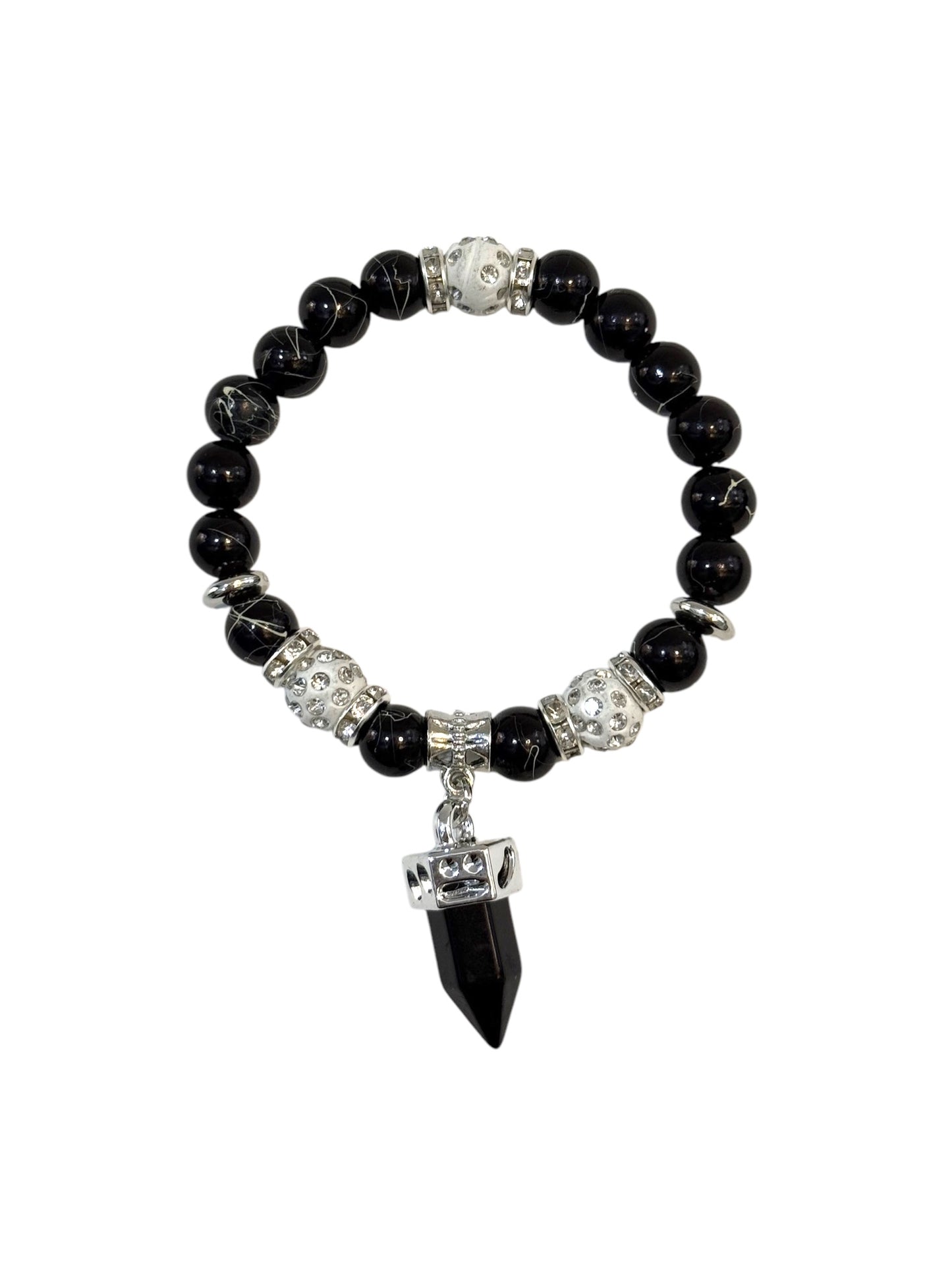 Pulsera Elasticada #Piedra con colgante