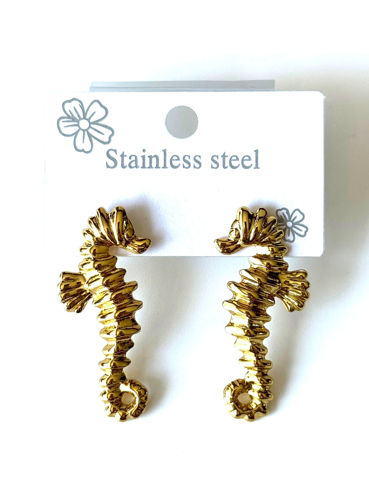 Aros de acero modelo #1444 dorado
