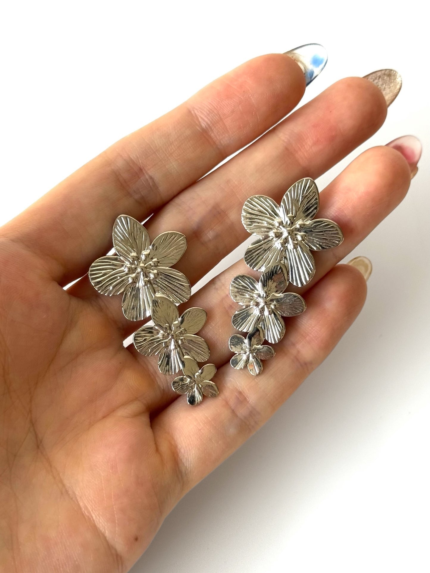 Aros de acero modelo #898 plateado