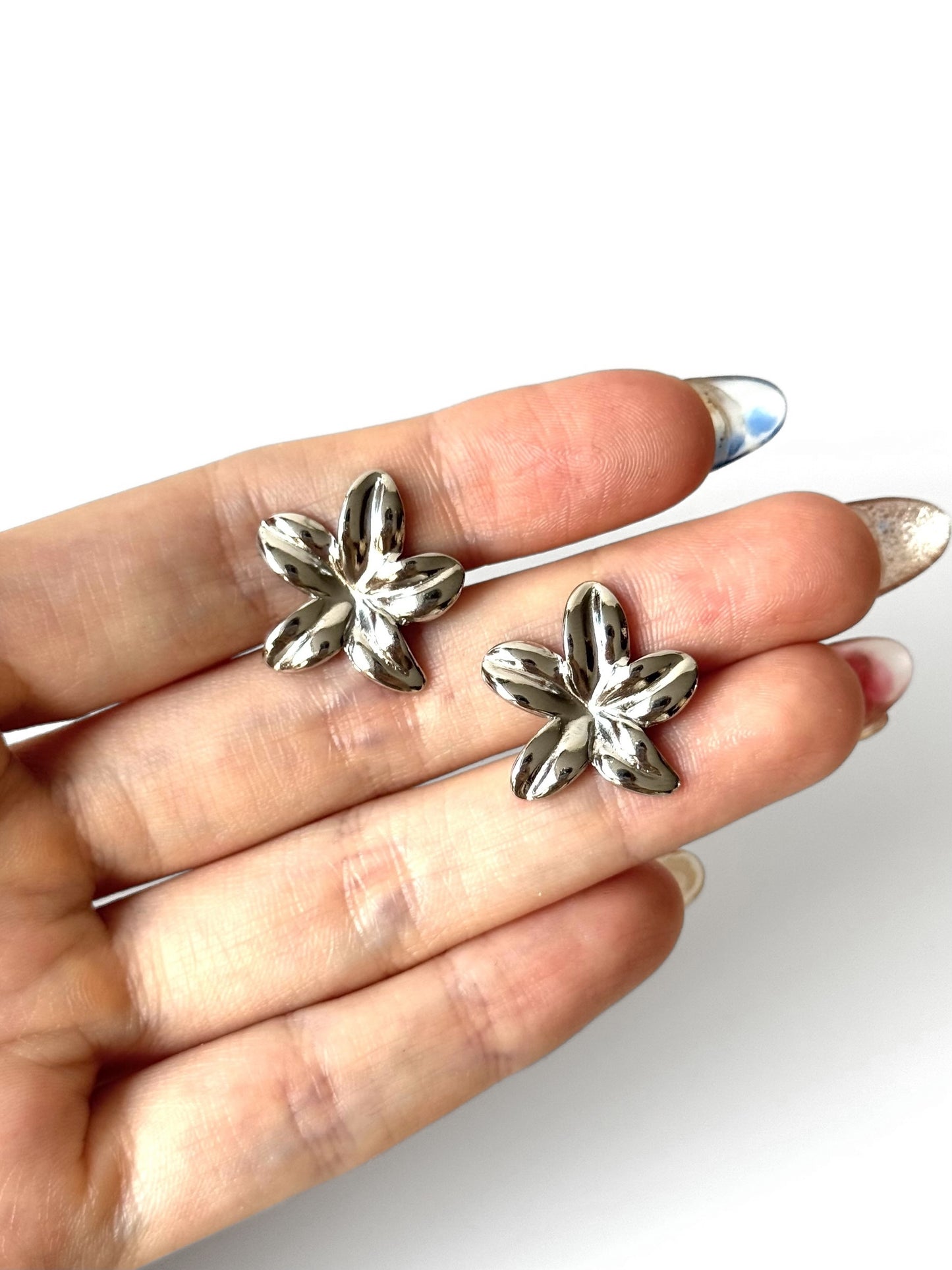 Aros de acero modelo #905 plateado