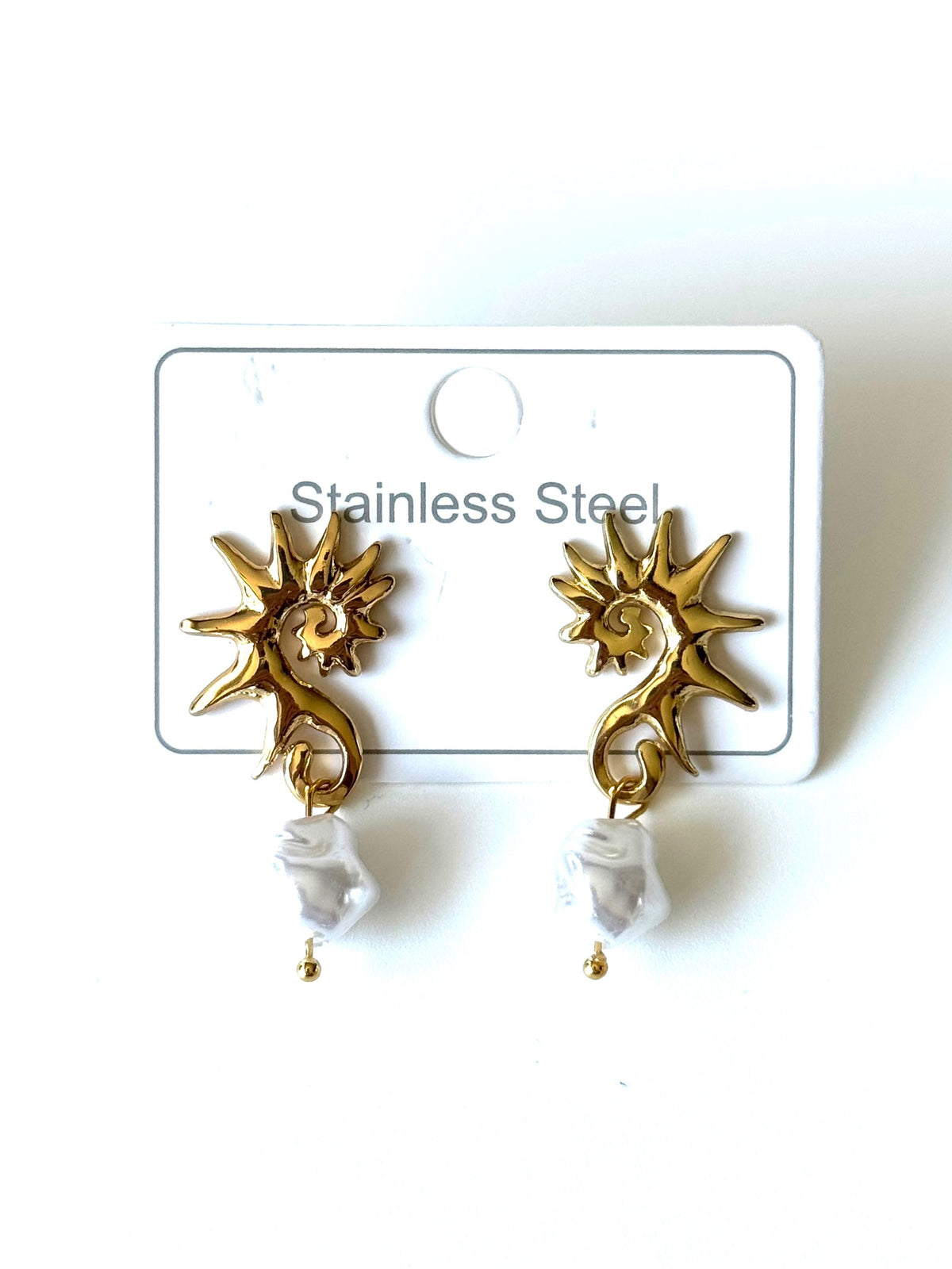 Aros de acero modelo #1443 dorado