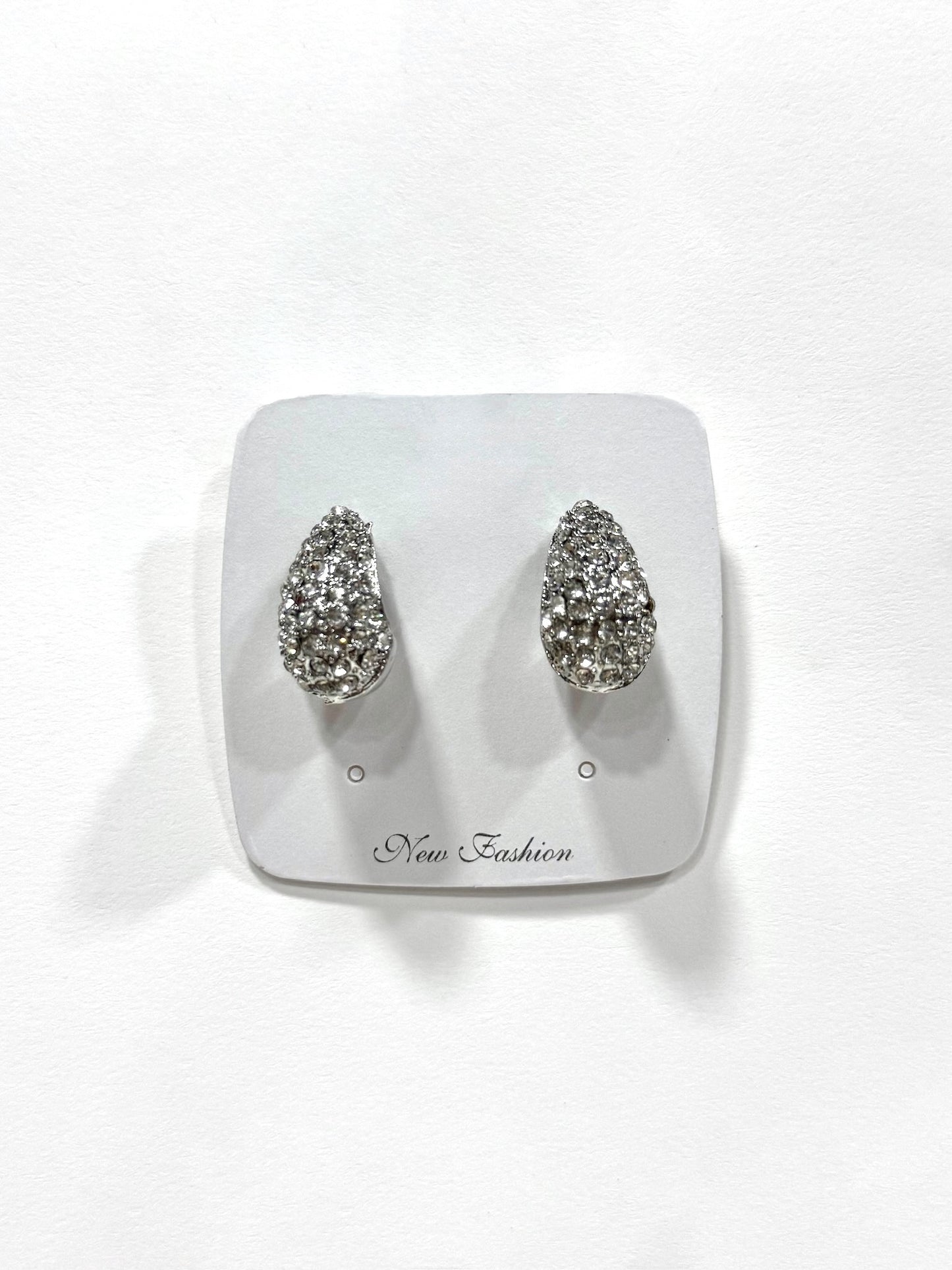 Aros Strass de fantasía #635 plateado