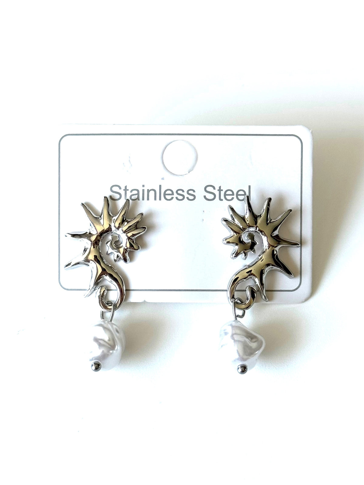 Aros de acero modelo #1443 plateado