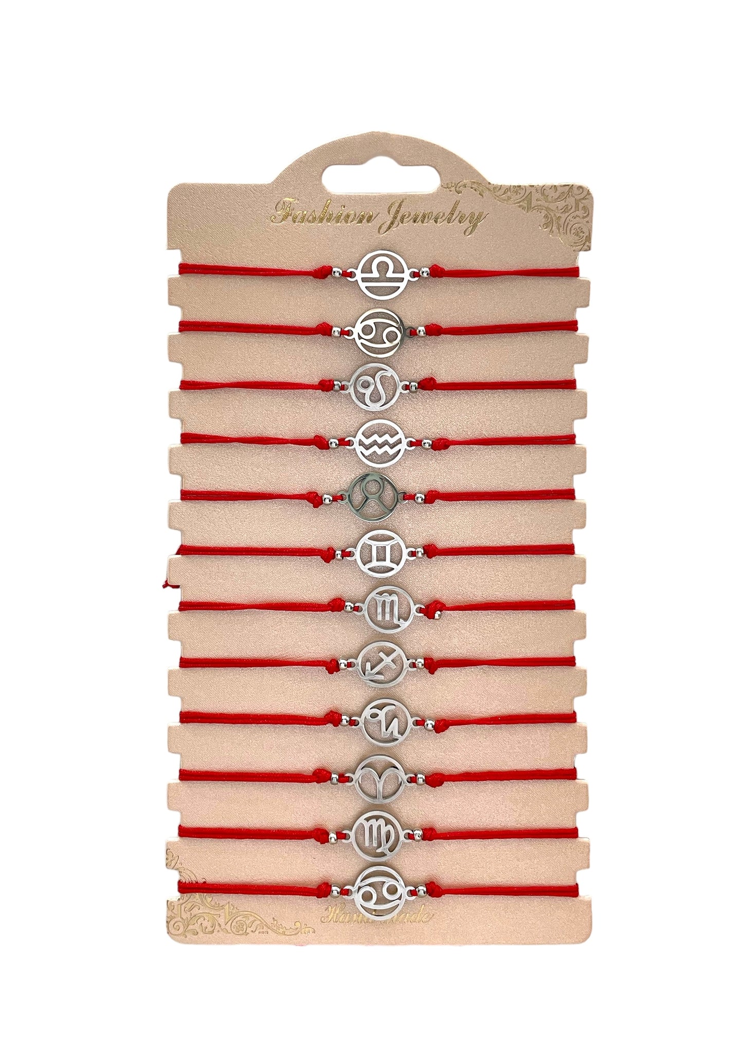 Pulsera de hilo zodiaco plateado