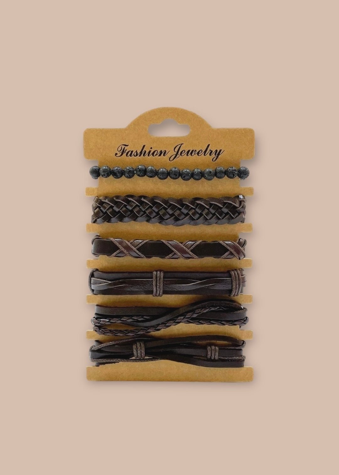 Pulsera combi de cuero modelo #006