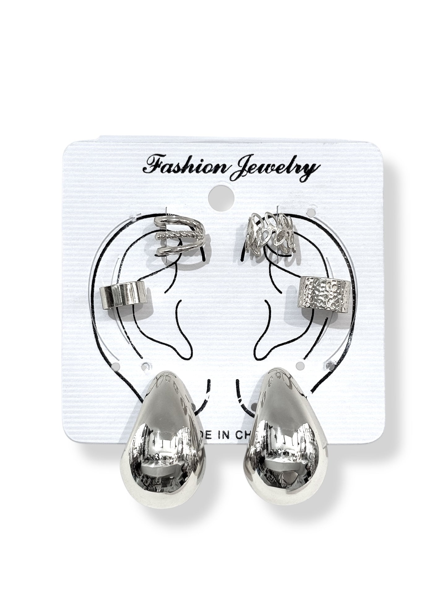 Earcuff & Aros de fantasía #723 plateado