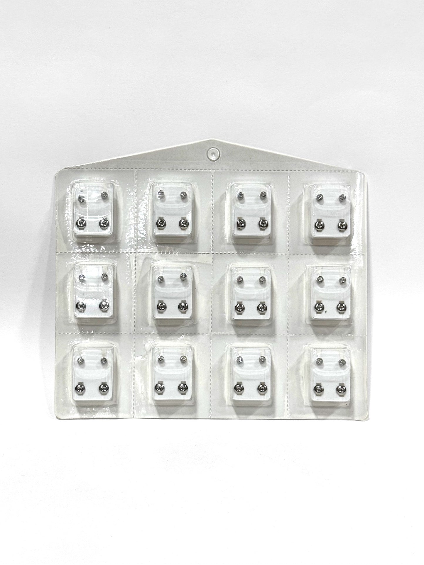 Abridores de oreja plateado punto de luz