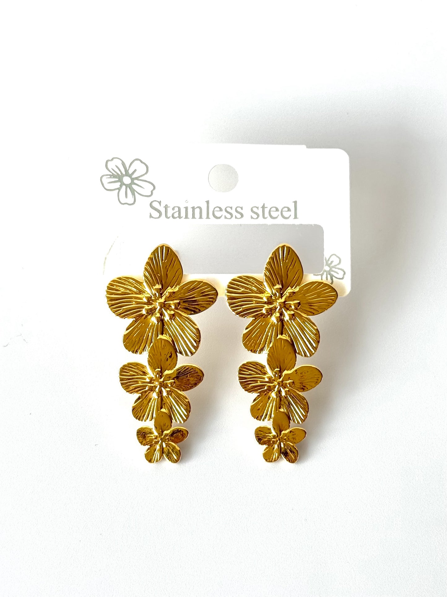 Aros de acero modelo #898 dorado