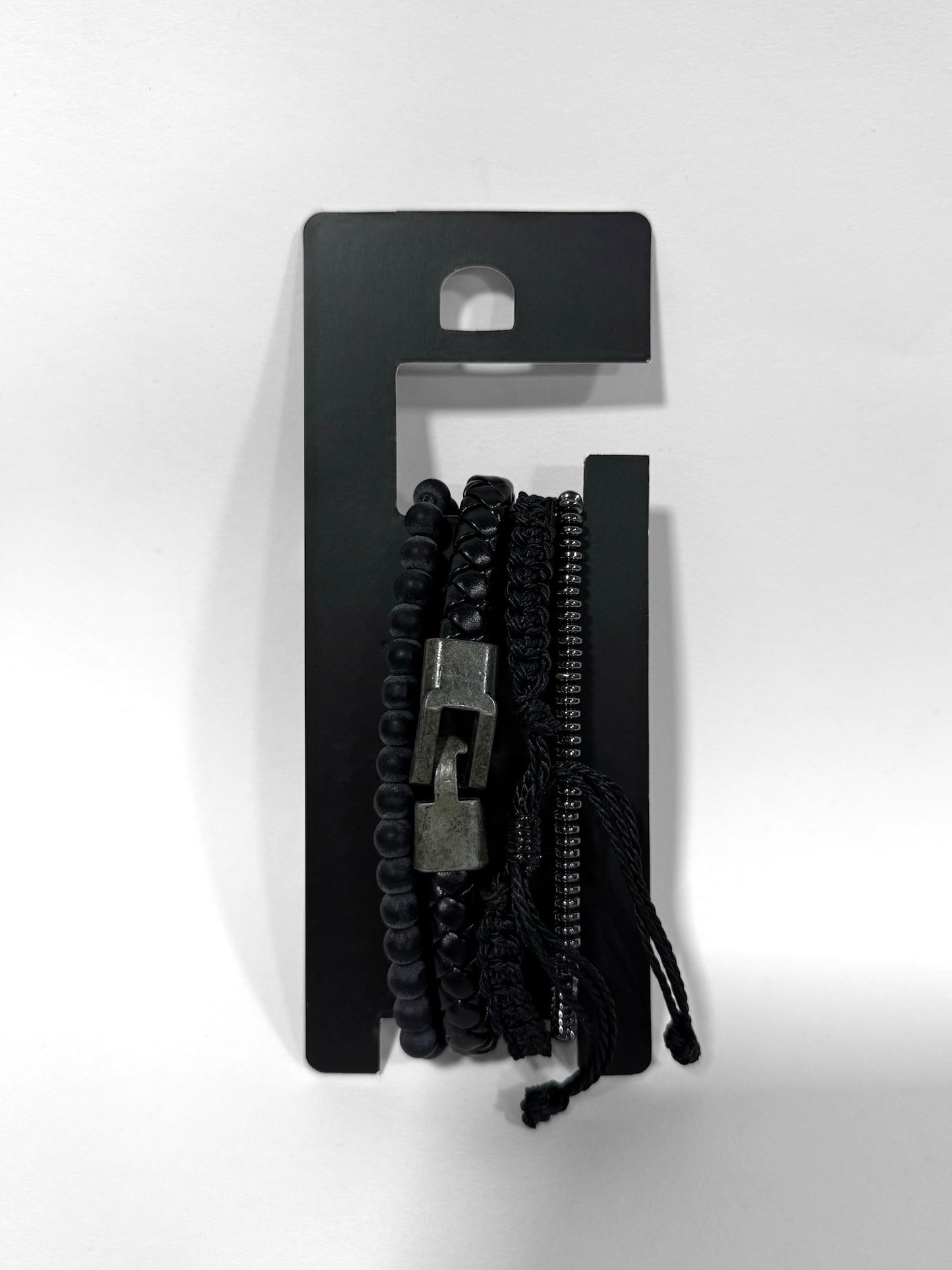 Pulsera combi de cuero y piedras para hombre #5059