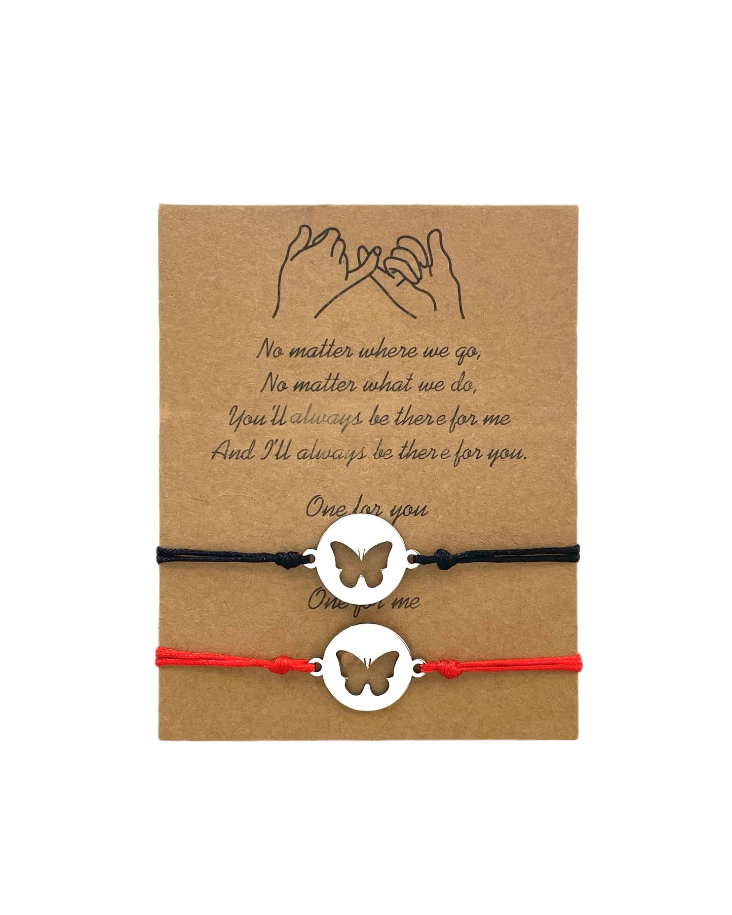 Pulsera de pareja y amistad modelo #329 mariposa