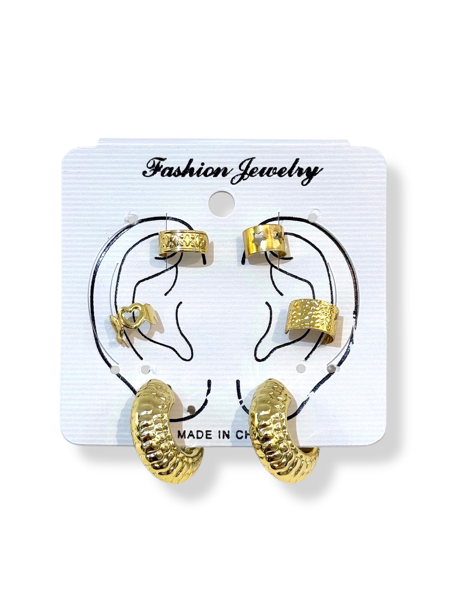 Earcuff & Aros de fantasía #719 dorado