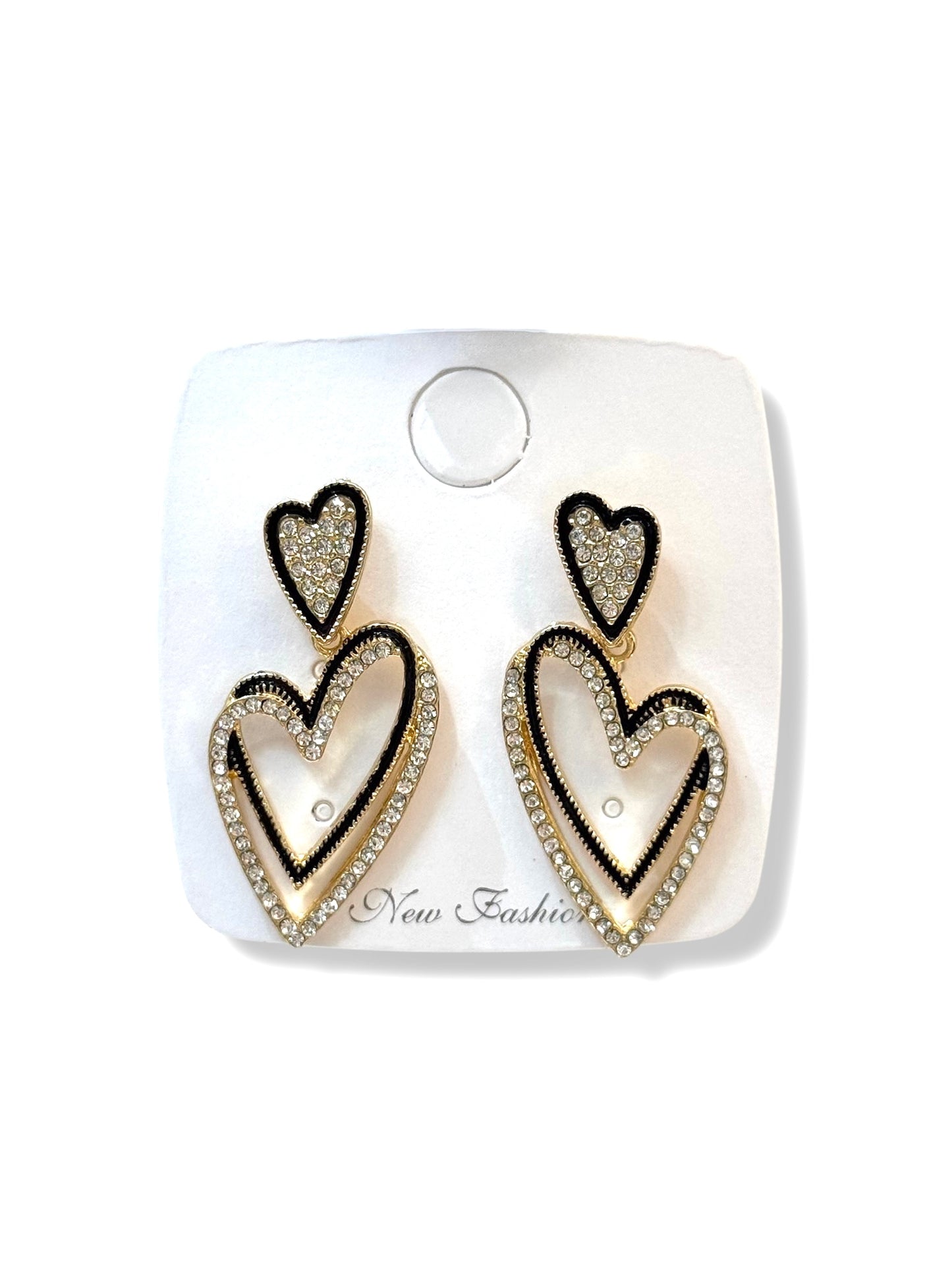 Aros de fantasía corazón #278 dorado