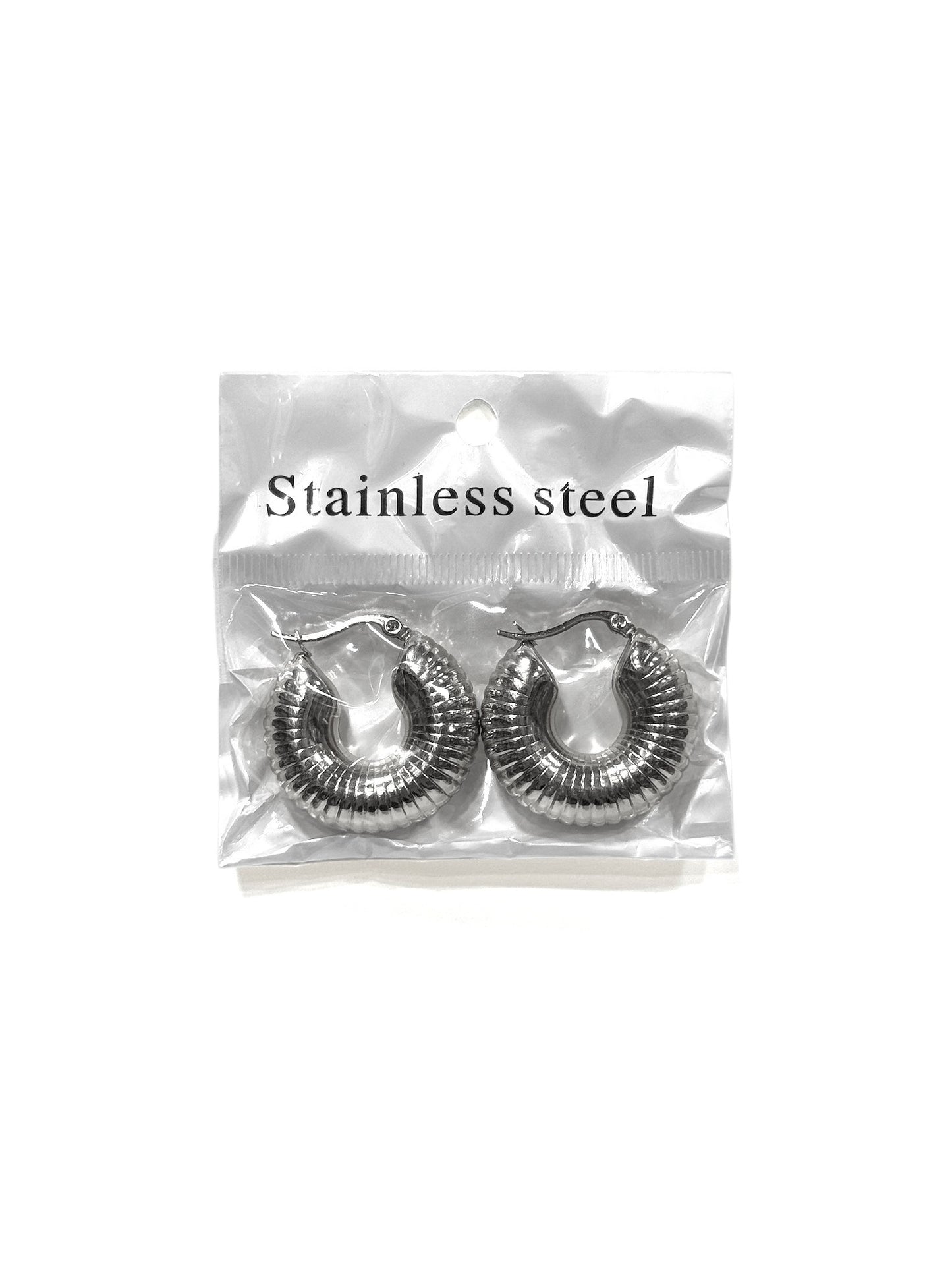 Aros de acero modelo #651 plateado