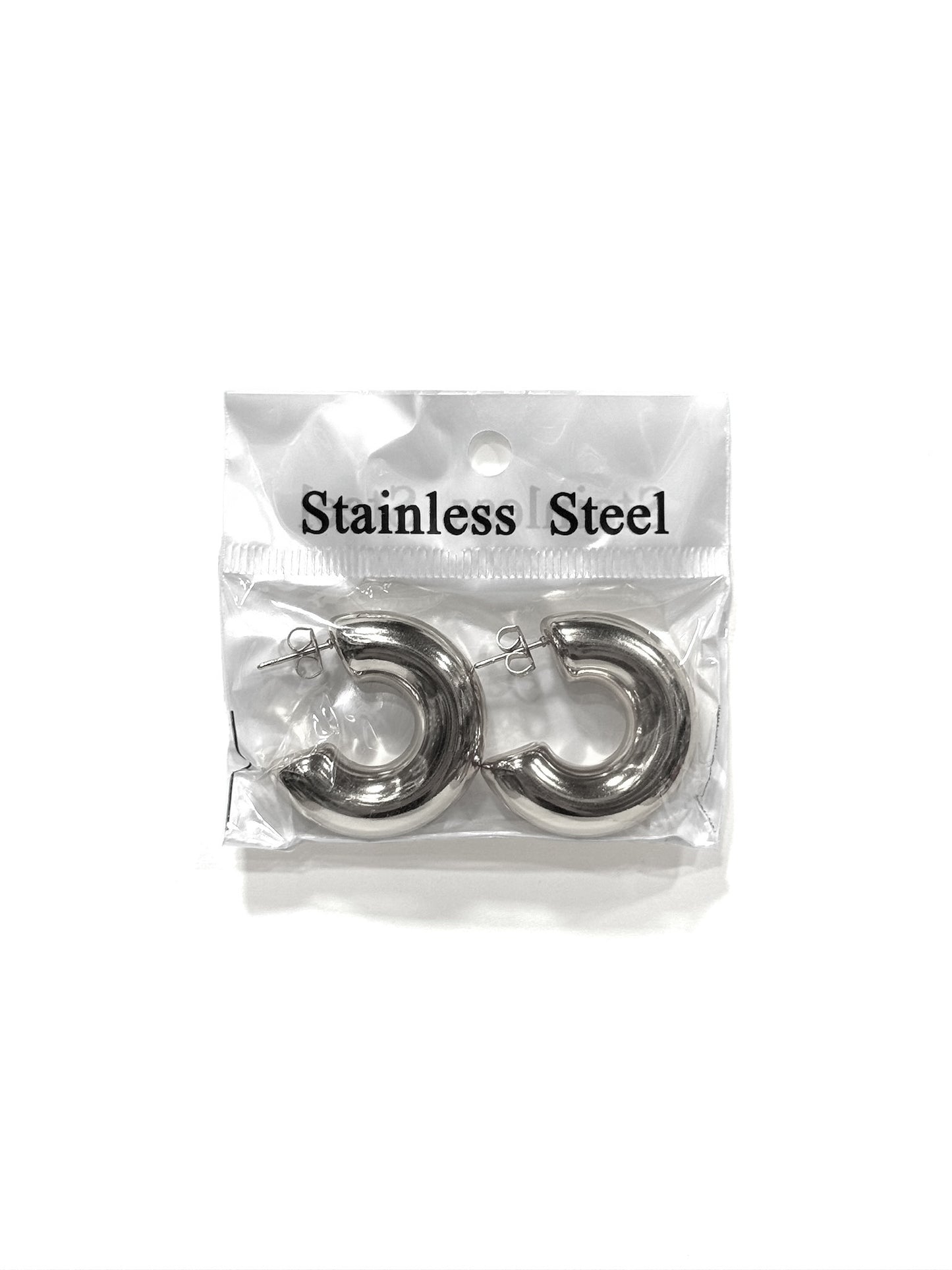 Aros de acero modelo #649 plateado