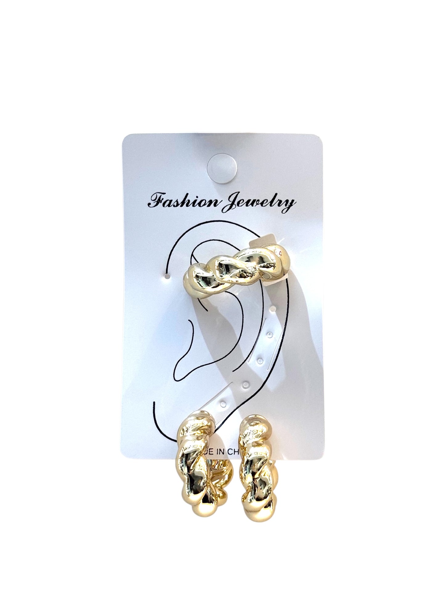 Earcuff & Aros de fantasía #806 dorado