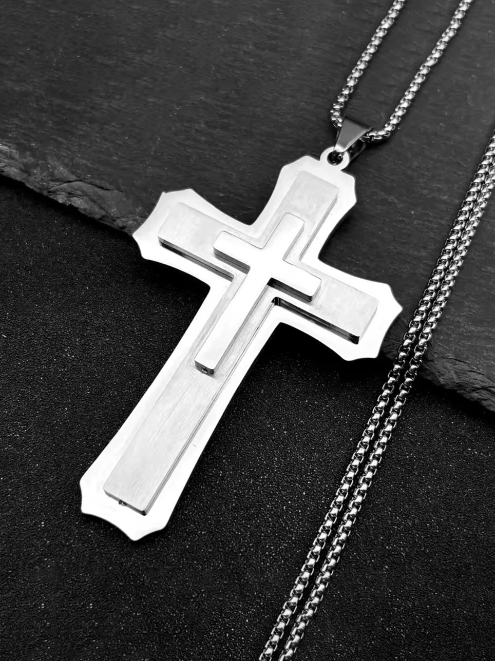 Colgante #522 cruz grande hiphop