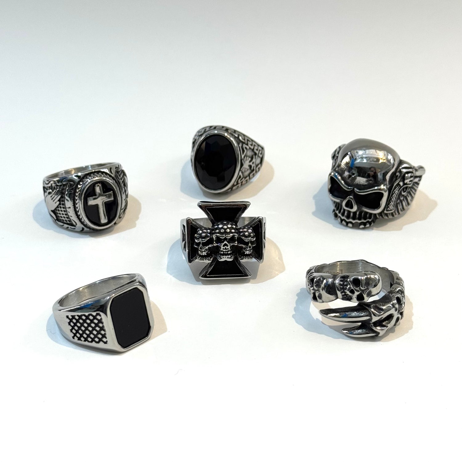 Anillos de hombre en acero