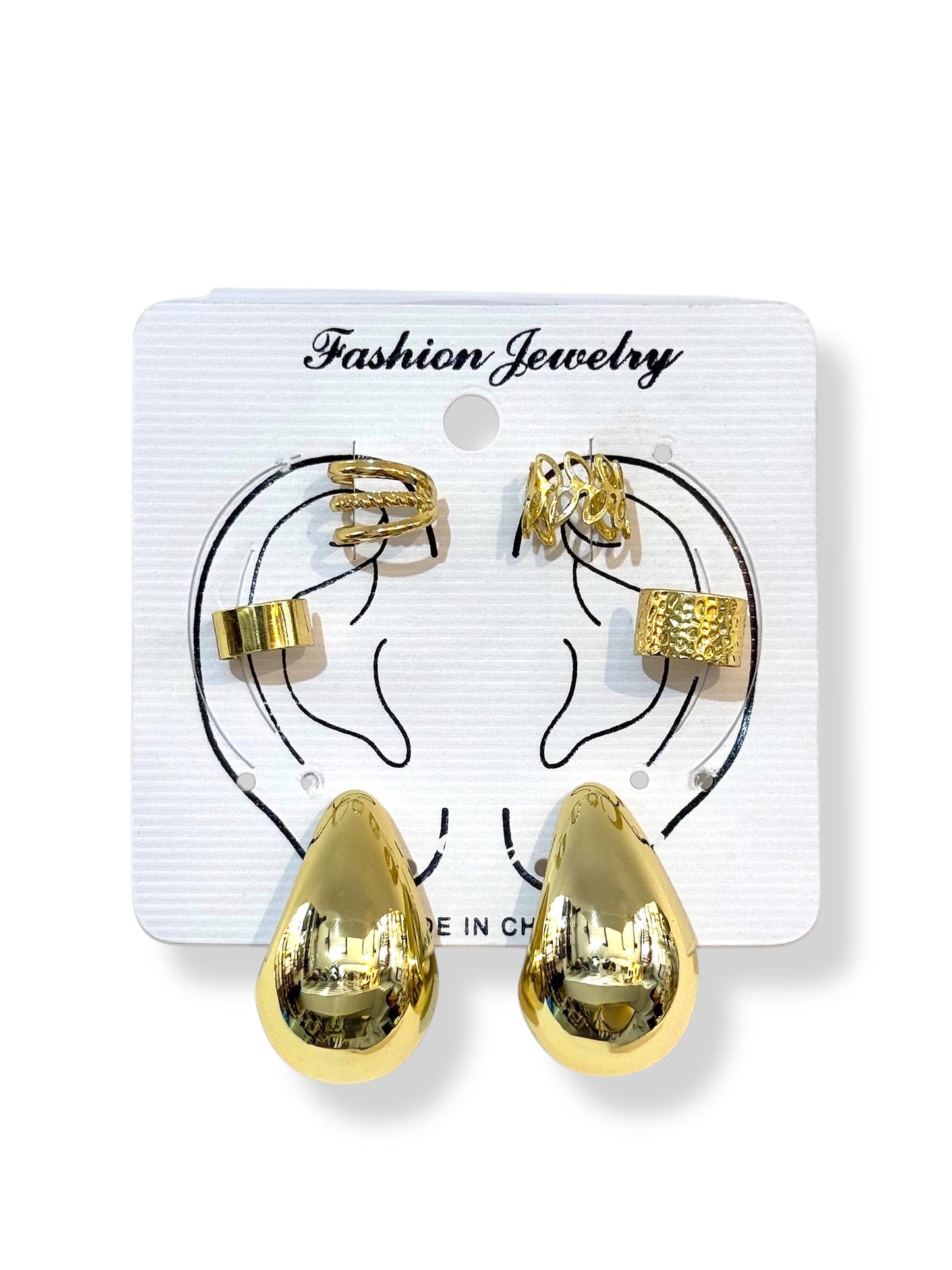 Earcuff & Aros de fantasía #723 dorado