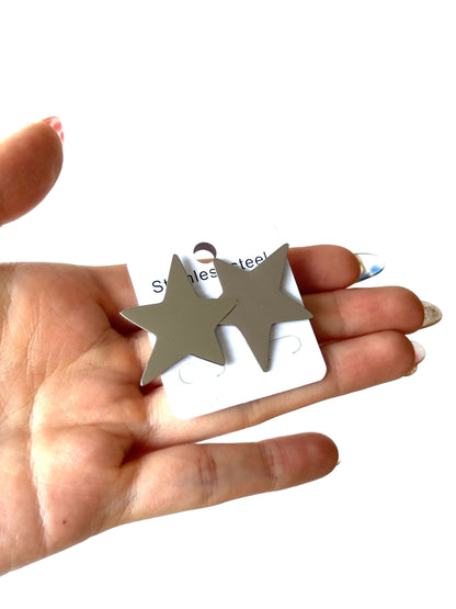 Aros de acero modelo #5200 plateado