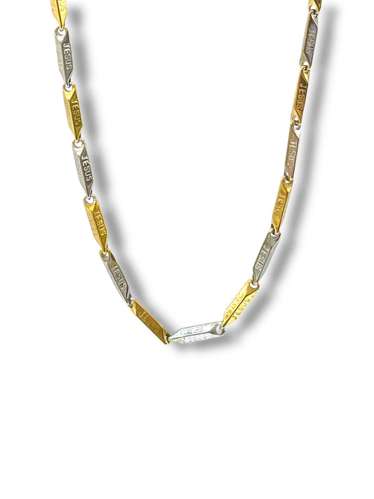 #Apd jesus Collar Hip Hop_Plateado&Dorado Jesus A-7