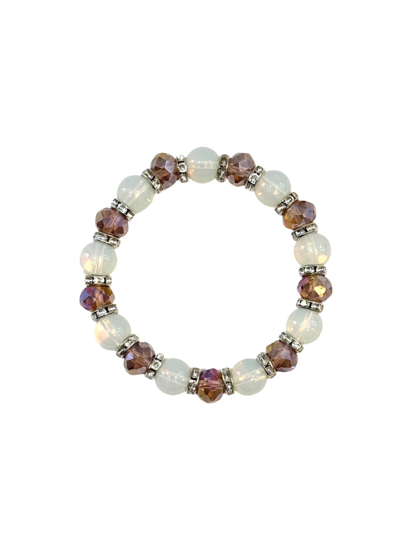 Pulsera Elasticada #Piedra luna multicolor