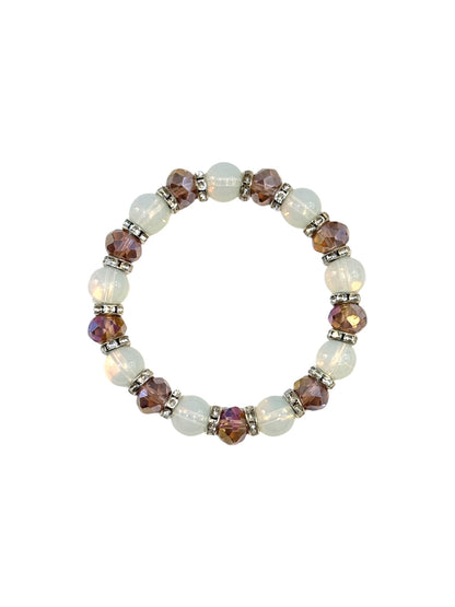 Pulsera Elasticada #Piedra luna multicolor