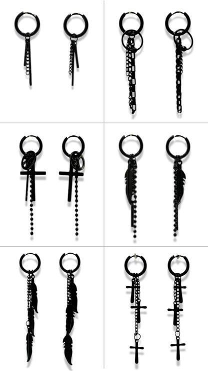 Argolla diseño B negro