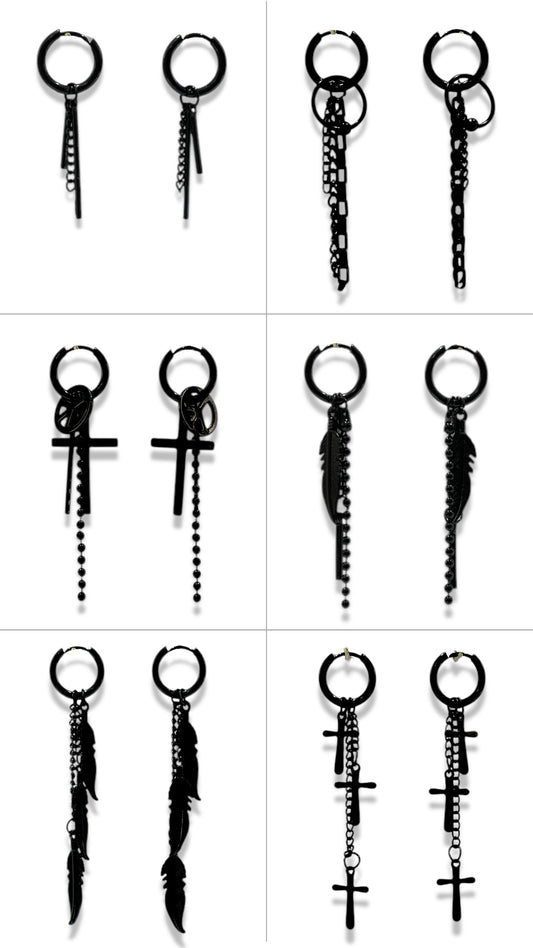 Argolla diseño B negro