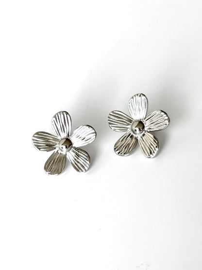 Aros de acero modelo #901 plateado