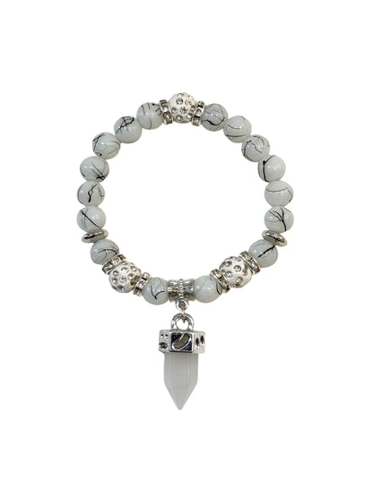 Pulsera Elasticada #Piedra con colgante