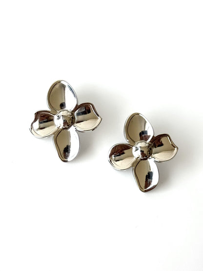 Aros de acero modelo #902 plateado