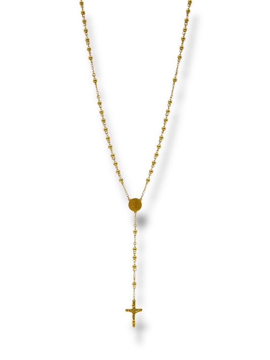 #1270 Collar Rosario_Dorado 5mm