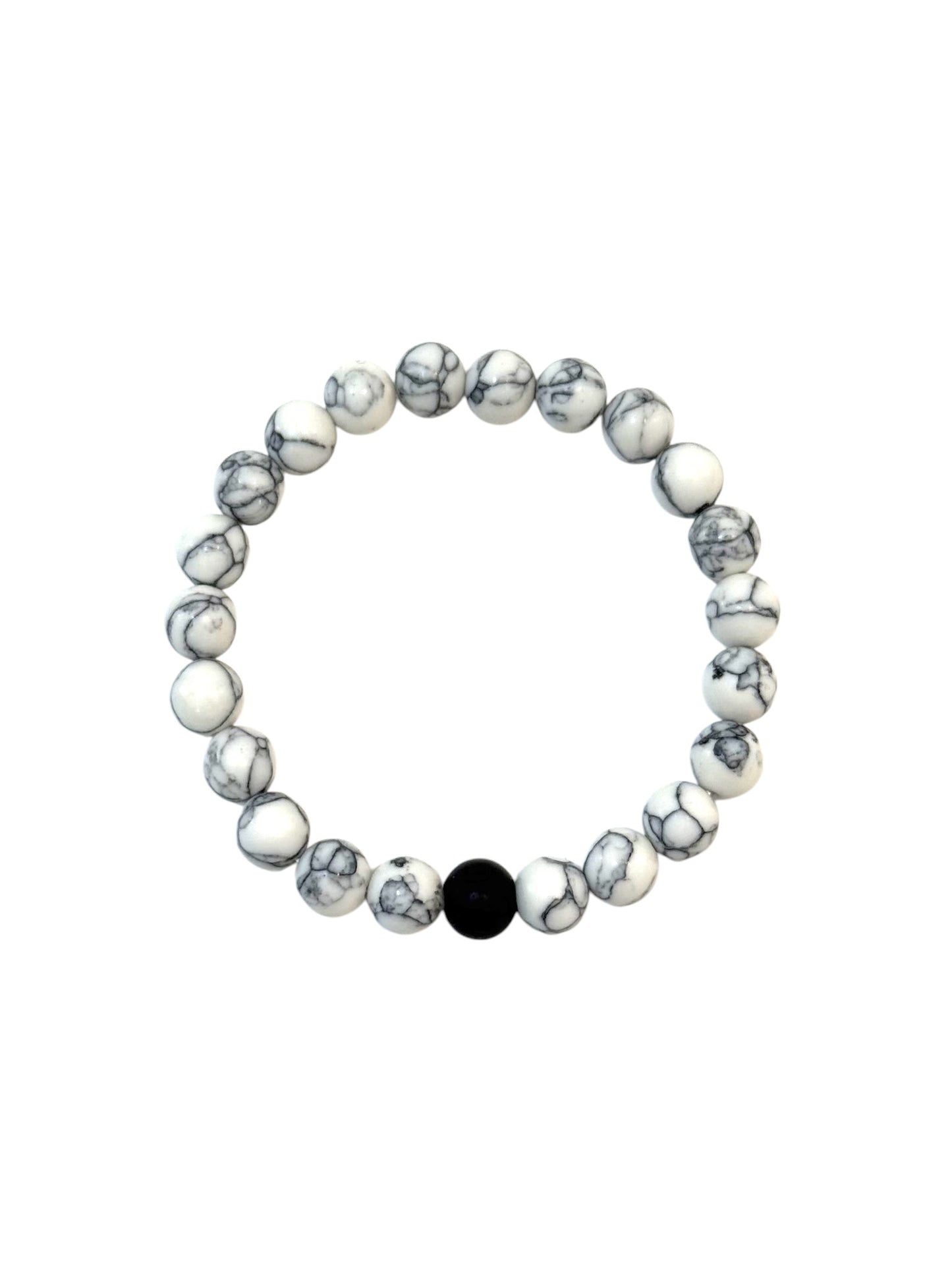 Pulsera Elasticada #Pareja blanco y negro
