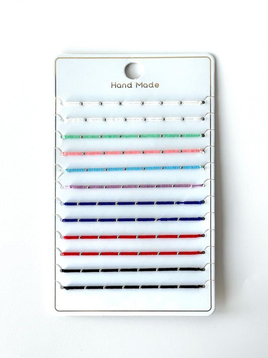 Pulsera multicolor acero #1033 plateado