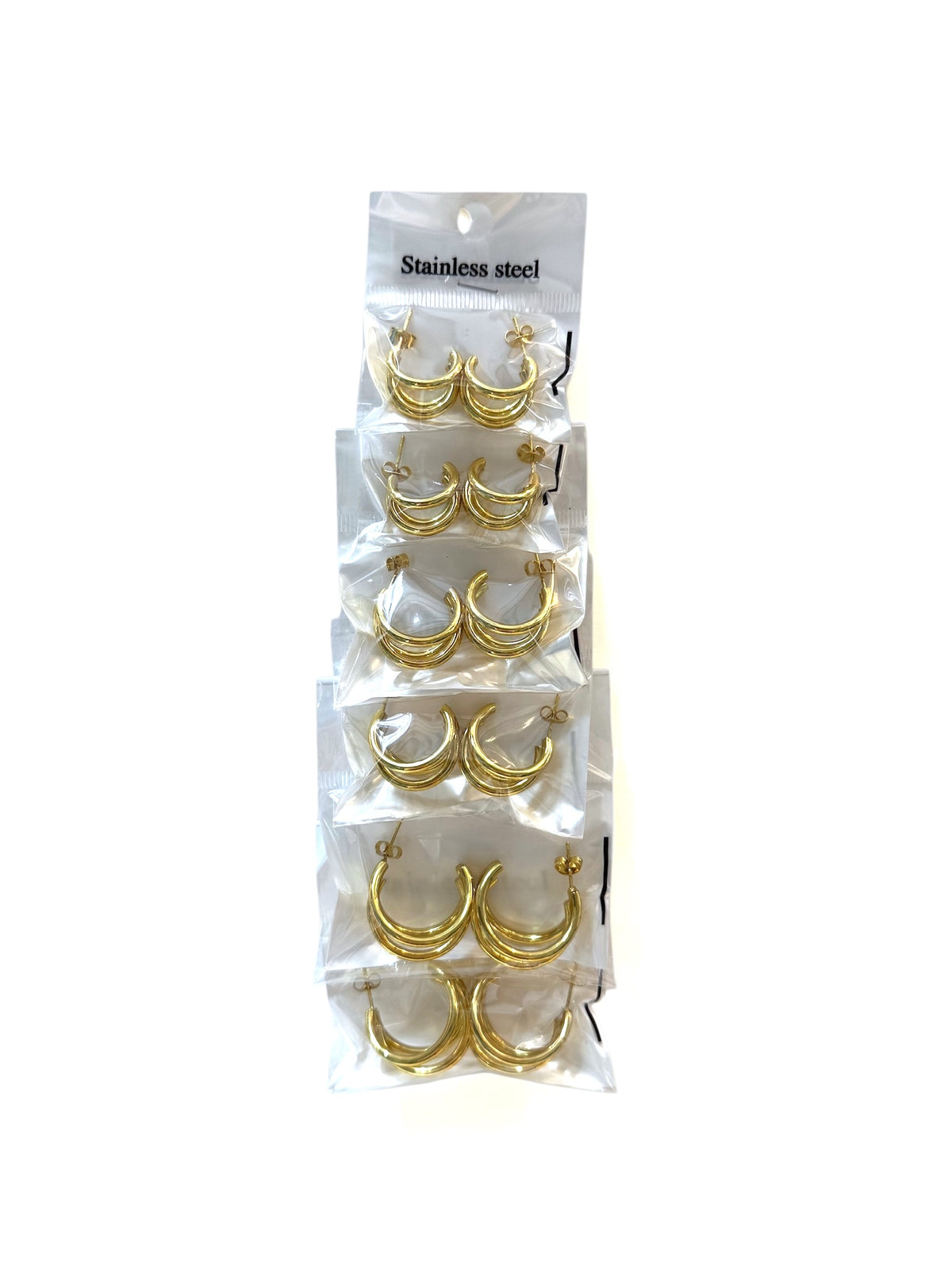 Aros 3 argollas dorado